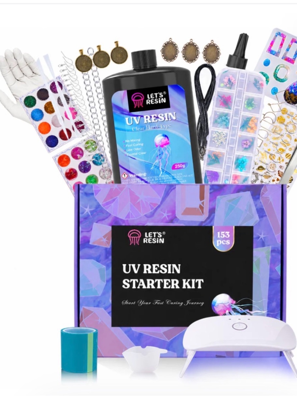 New UV Resin Starter Kit - Purple/Clear